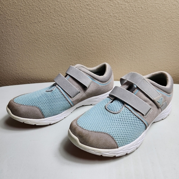 Vionic Womens Blue/Gray Brisk Z-Strap Slip On Shoes EMA/ASR 1840-Size 9.5W - Picture 1 of 9